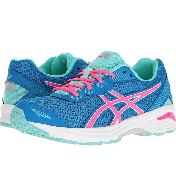 ASICS  GT-1000 5 GS Running Shoe, Style C619N 4320Color Blue/Pink /Aqua Splash - Picture 1 of 10